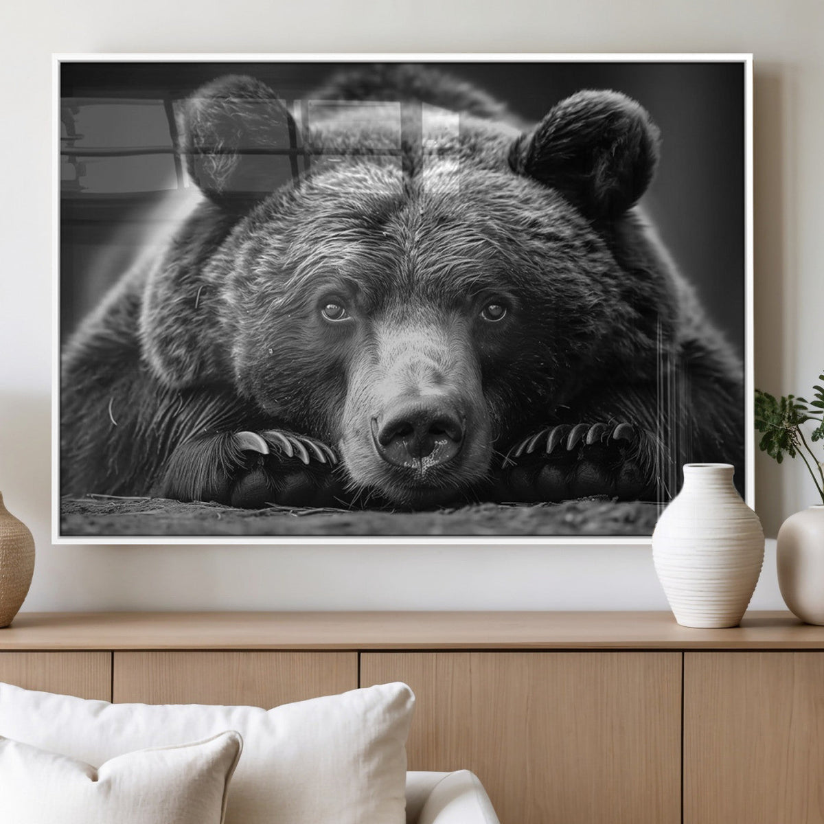 Resting Grizzly 399 Bear Canvas Print | Ready to Hang Wall