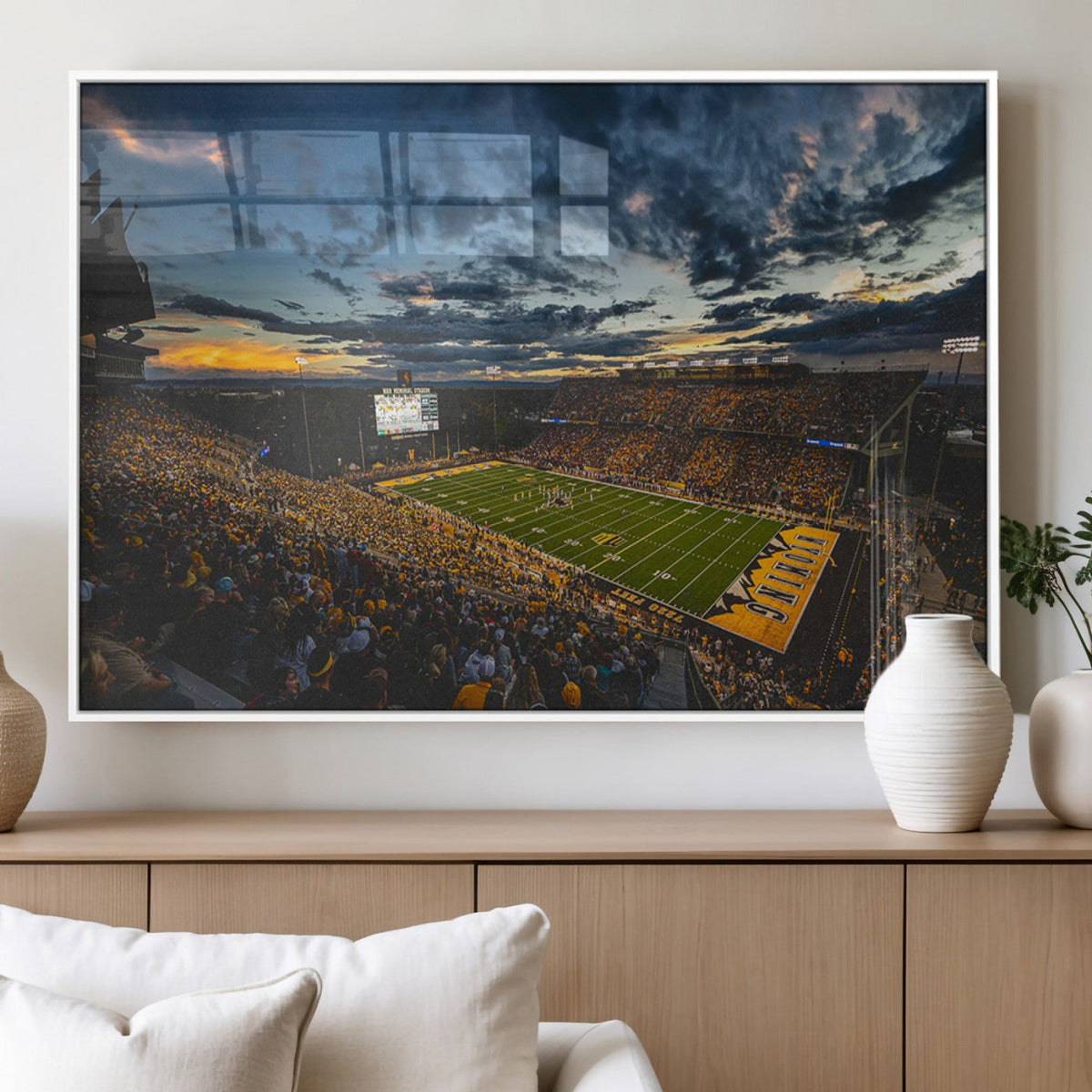 University of Wyoming Cowboys Football Team Print - Laramie