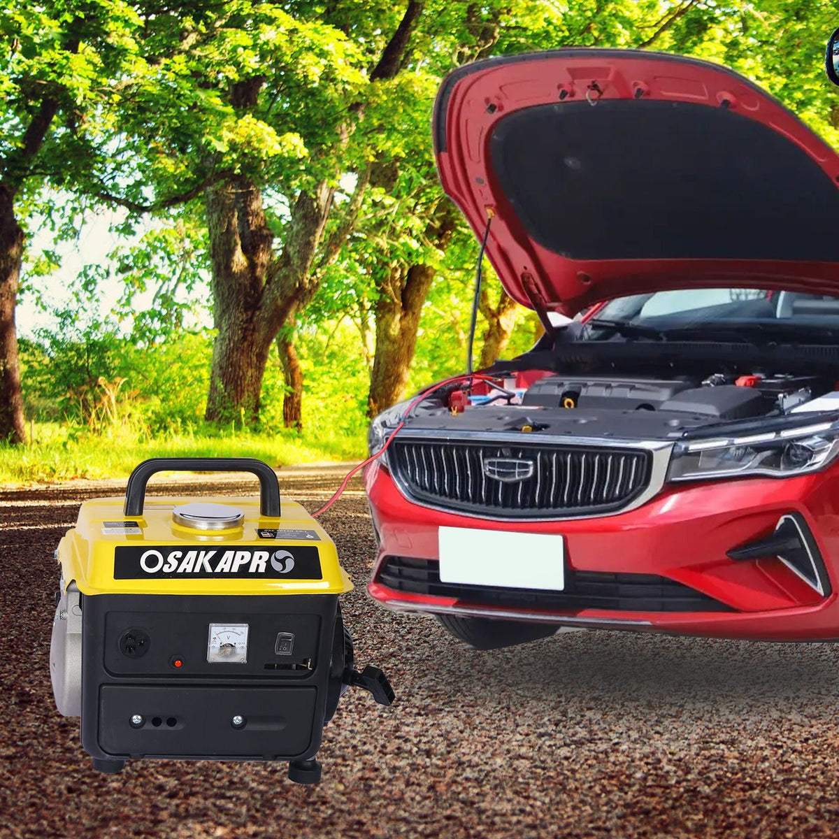 Portable Outdoor Generator Low Noise Gas Powered For Home Use - Yellow