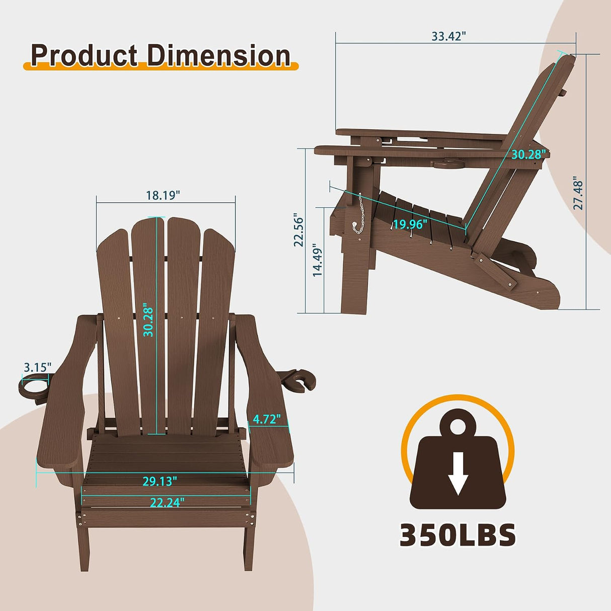 Adjustable HDPE Adirondack Chair