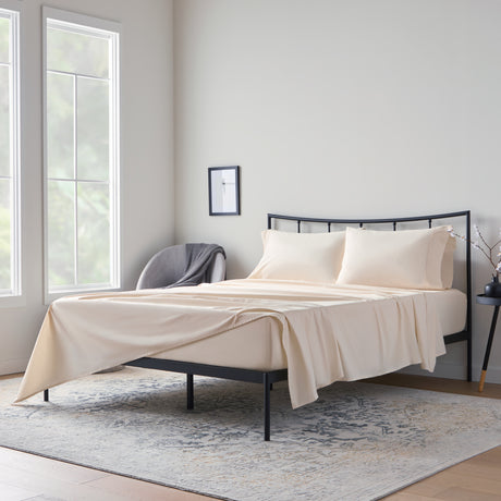 Weekender-200-TC-Cotton-Sheet-Set,-Twin,-Cream-Bed-Sheets