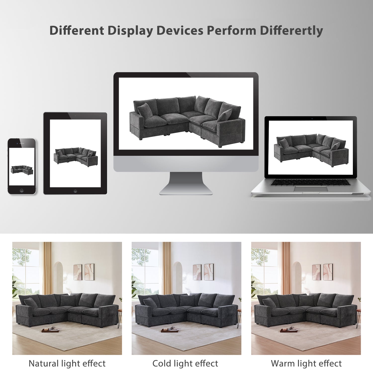 The Katherine Customizable Modular Chenille Sectional
