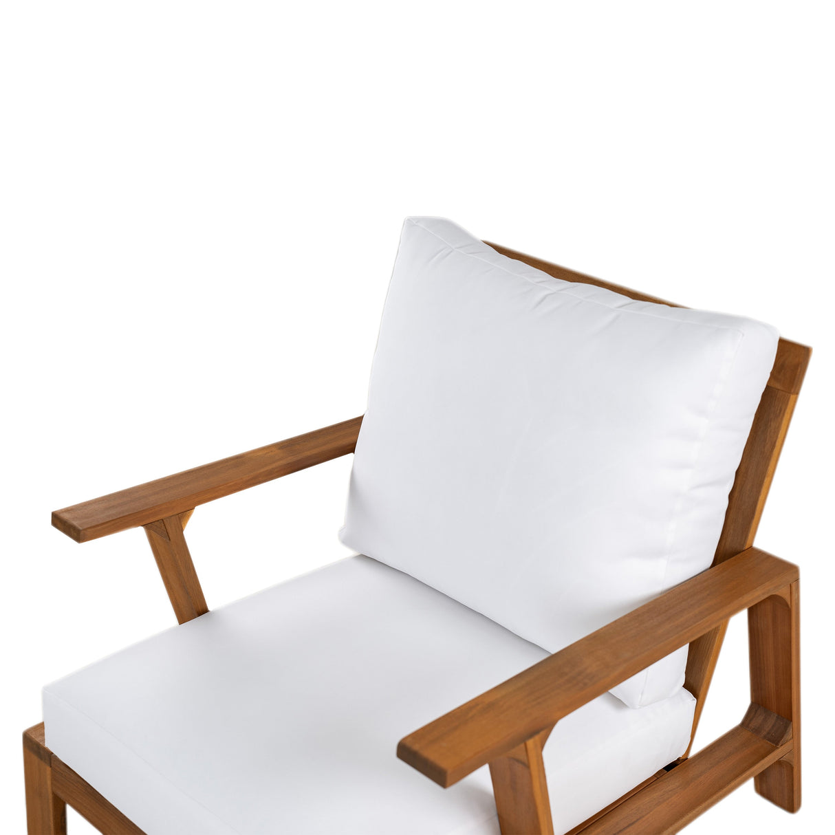 Acacia Wood Outdoor Sofa Set for 4 with Cushions and Coffee Table