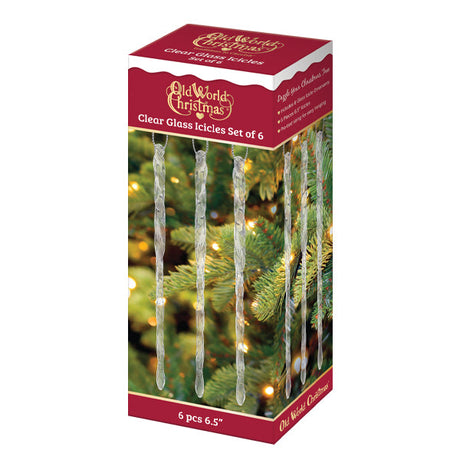 Clear-Glass-Icicles-Set-Of-6-Ornament-Christmas-Ornaments