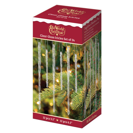 Clear-Glass-Icicles-Set-Of-24-Ornament-Christmas-Ornaments