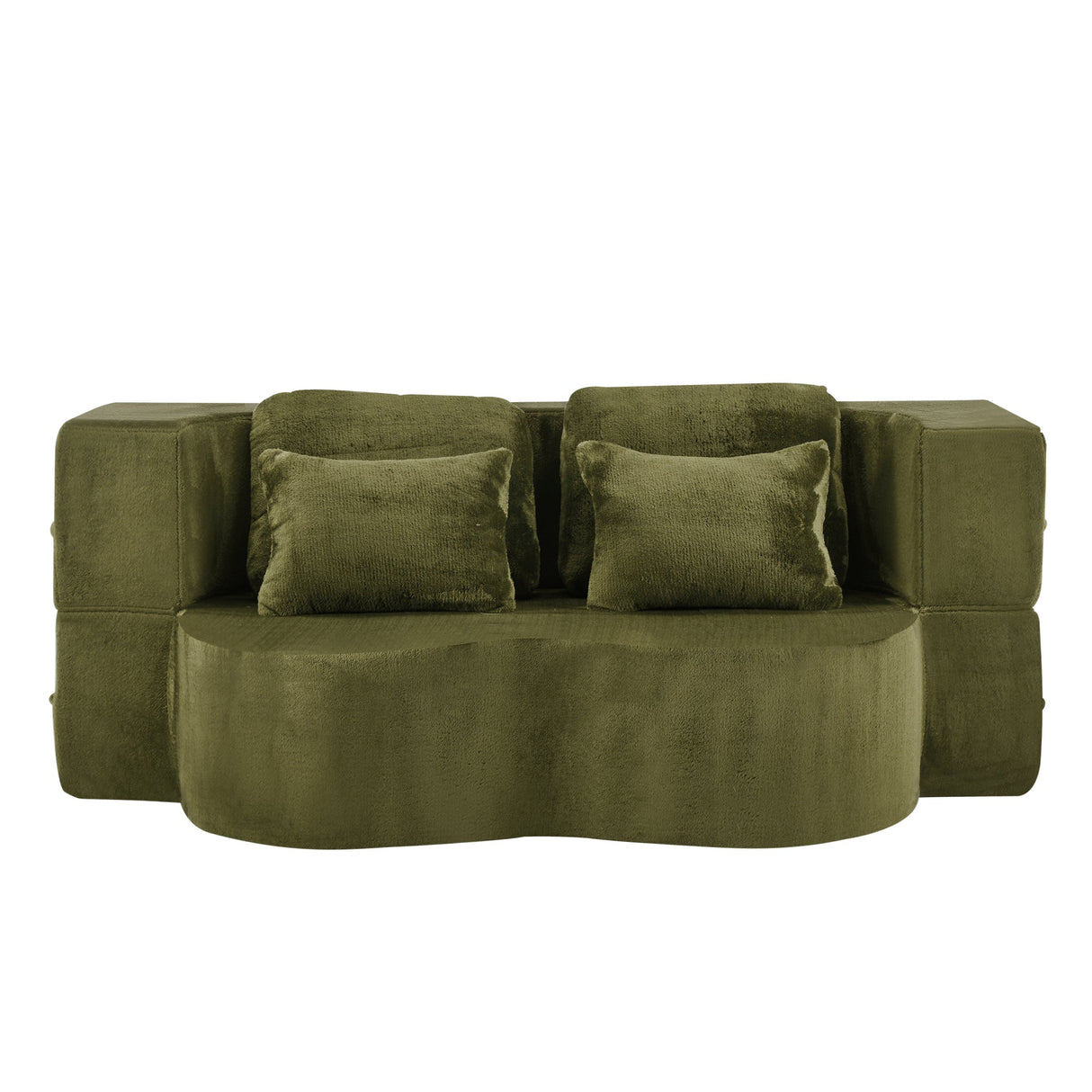 Queen Size Foldable Sofa Bed Chenille Futon Sofa Couch