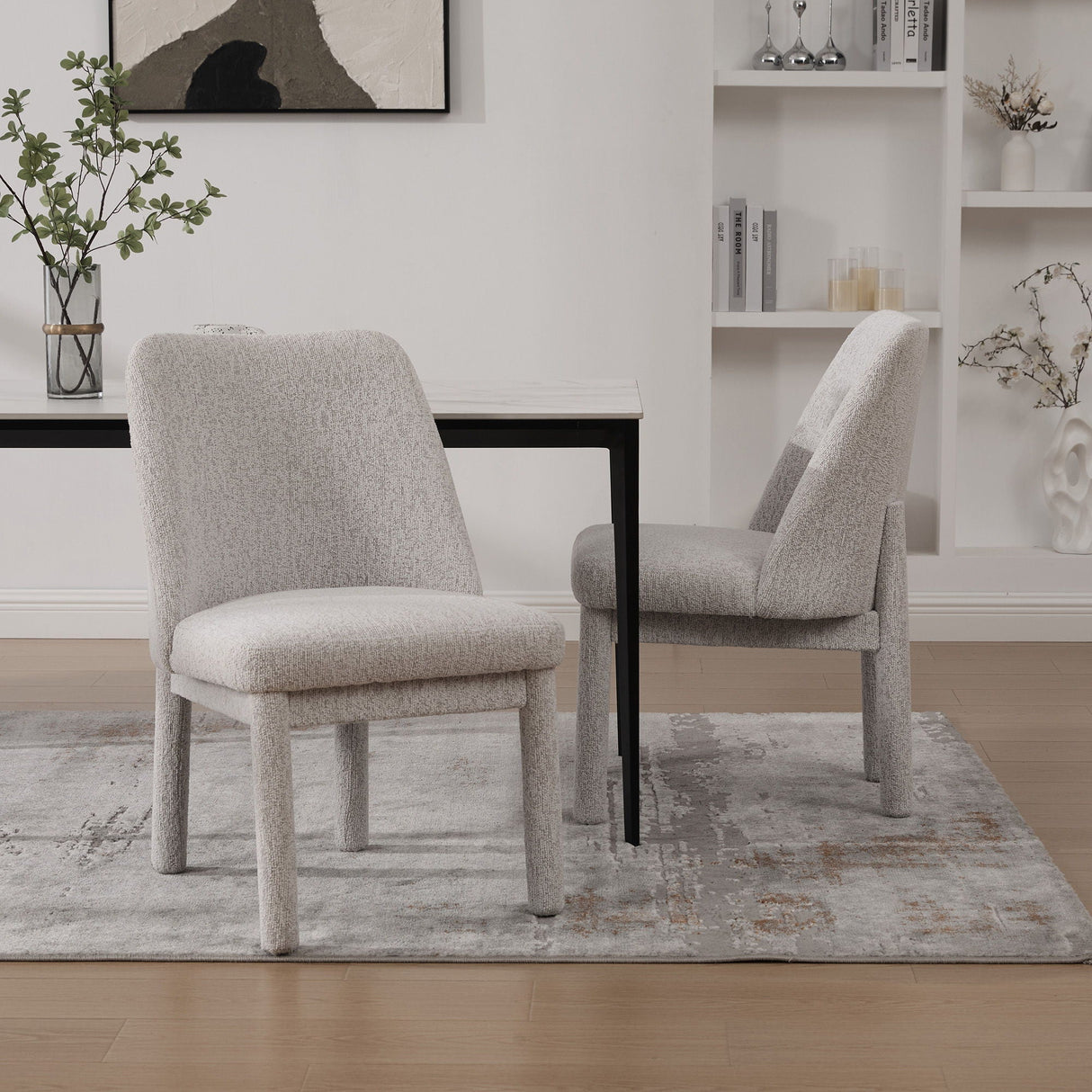 Wide Minimalist Dining Chair