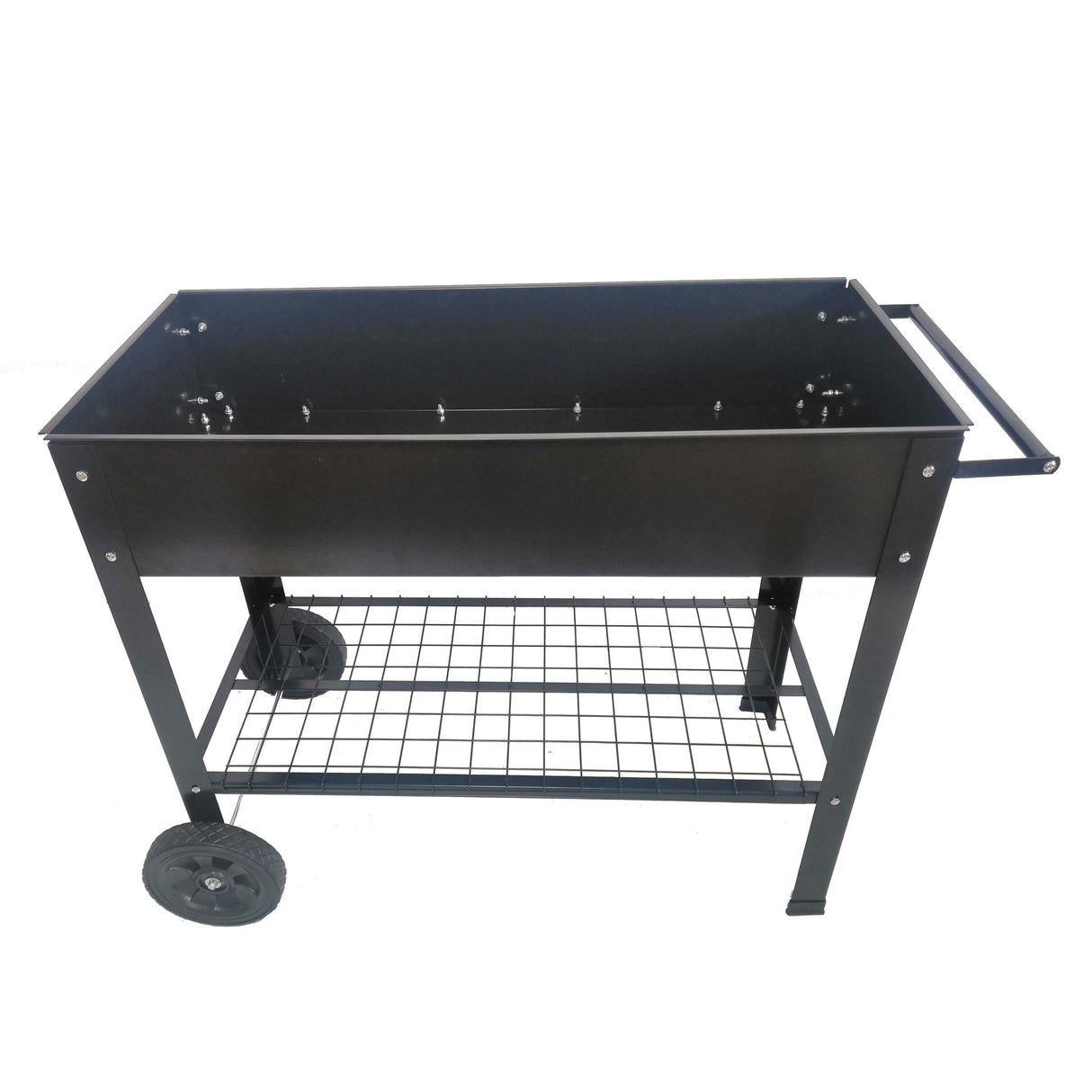 Mobile Metal Raised Garden Bed Cart with Legs