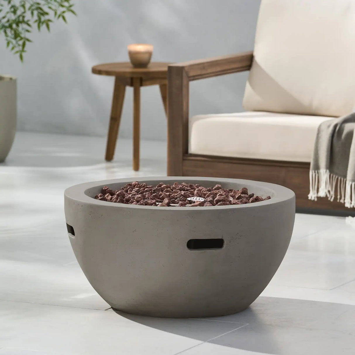 Bowl Shaped Propane Fire Pit 40000 Btu