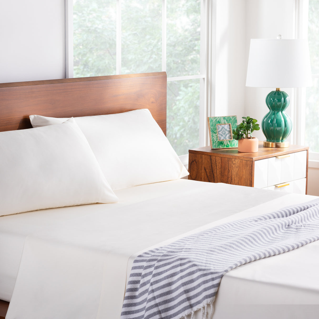 Linenspa-600TC-Cotton-Blend-Pillowcase-Set,-Queen,-Ivory-Pillowcases