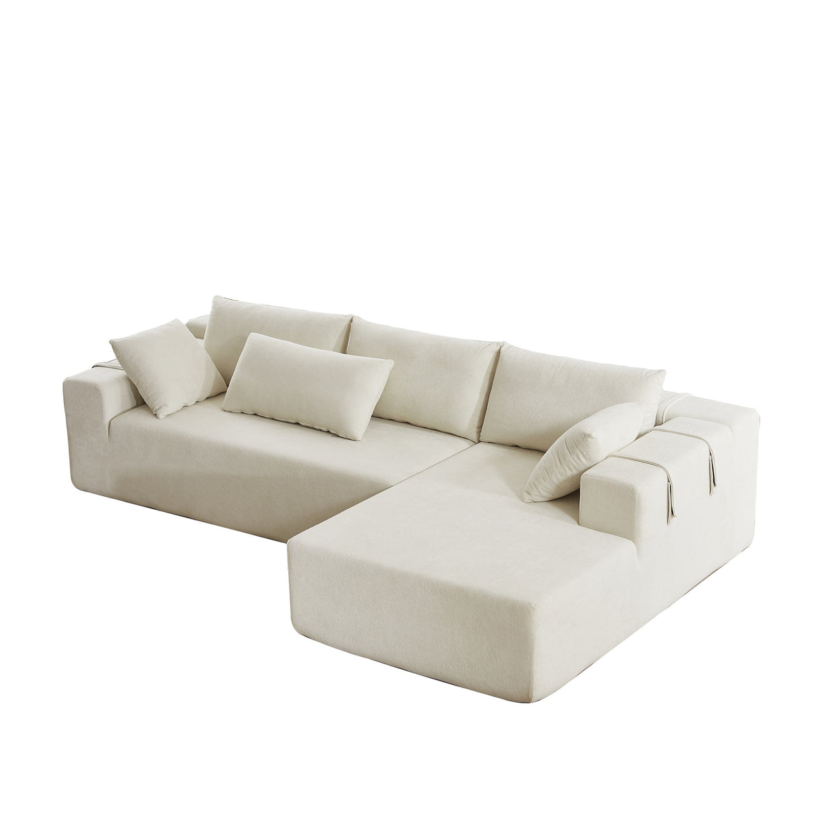 Modern Chenille Upholstered Sectional Sofa Couch Set,Modular 108' L