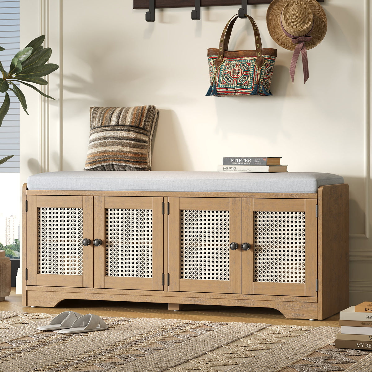 TREXM Rustic Storage Bench