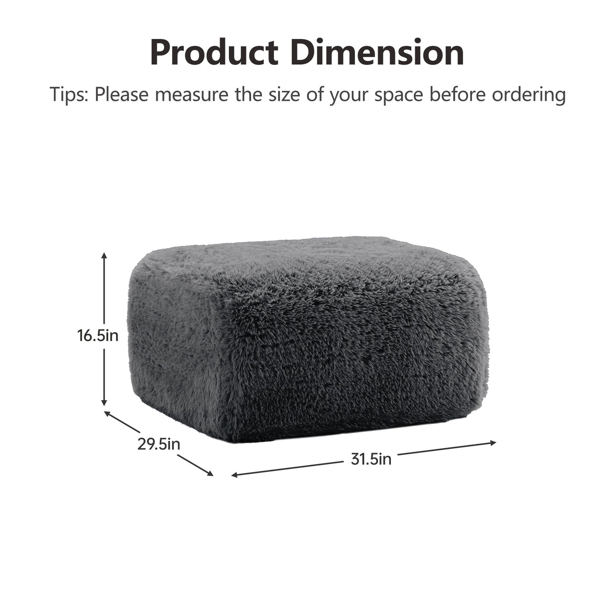 Aviana Ottoman Plush Fabric - Dark