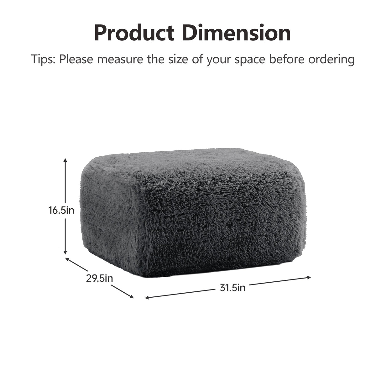Aviana Ottoman Plush Fabric - Dark
