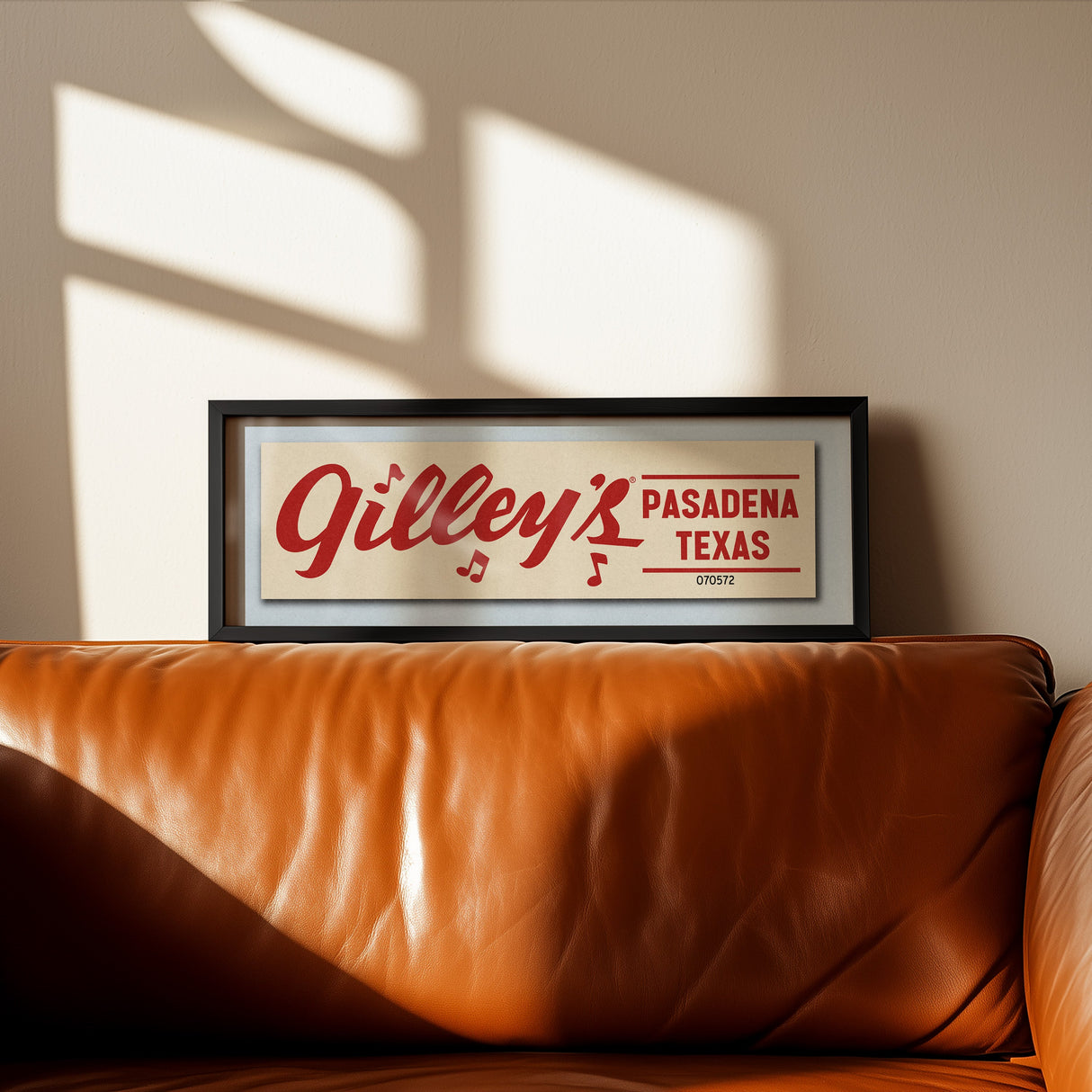 Framed Vintage Gilley's Bumper Sticker Art Print