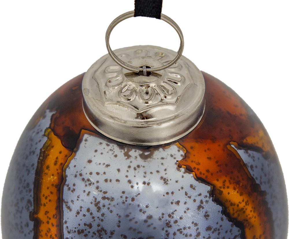 Christmas Ball Ornaments Set of 6 Glass Decorative Hanging Balls