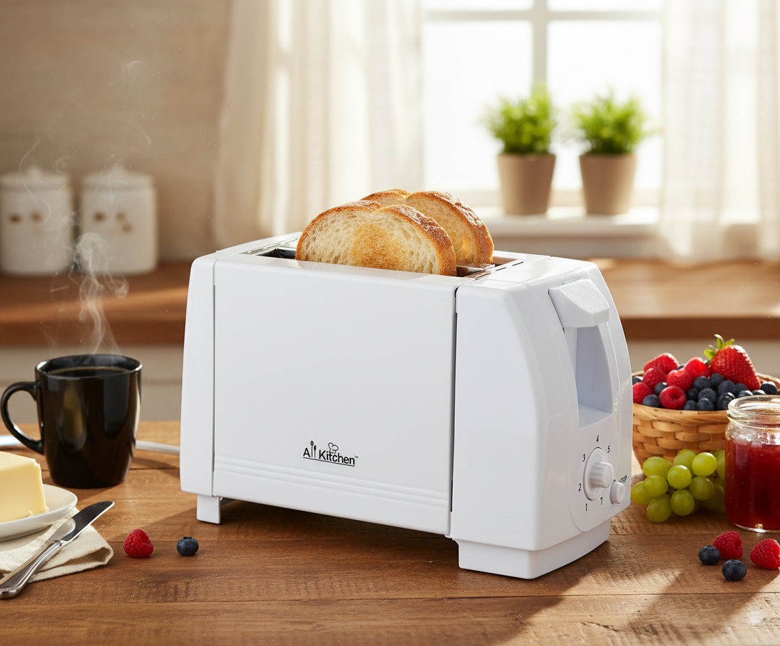 Cool Touch Toaster with 6 Temperature Settings & Extra Wide 1.25" Slots for Bagels, Waffles, Specialty Breads, Puff Pastry, Snacks, ETL Certified, 2 Slices