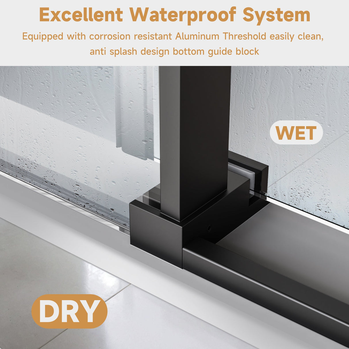 Frameless Single Sliding Shower Door