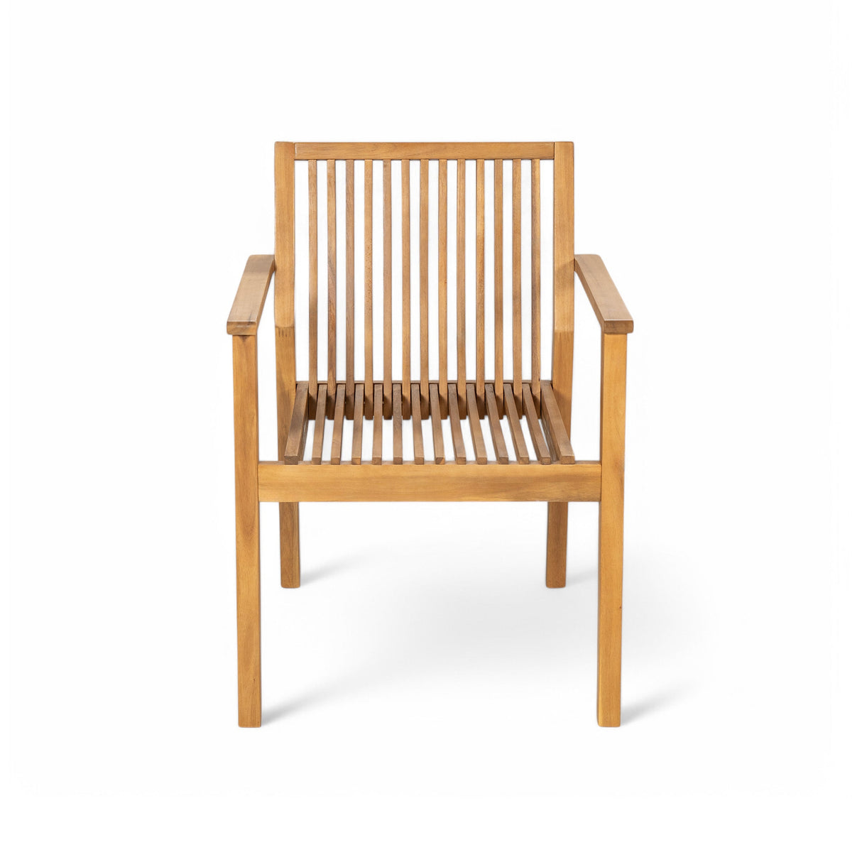 5-Piece Acacia Wood Outdoor Dining Set, Patio Table & Chairs with Removable Cushions