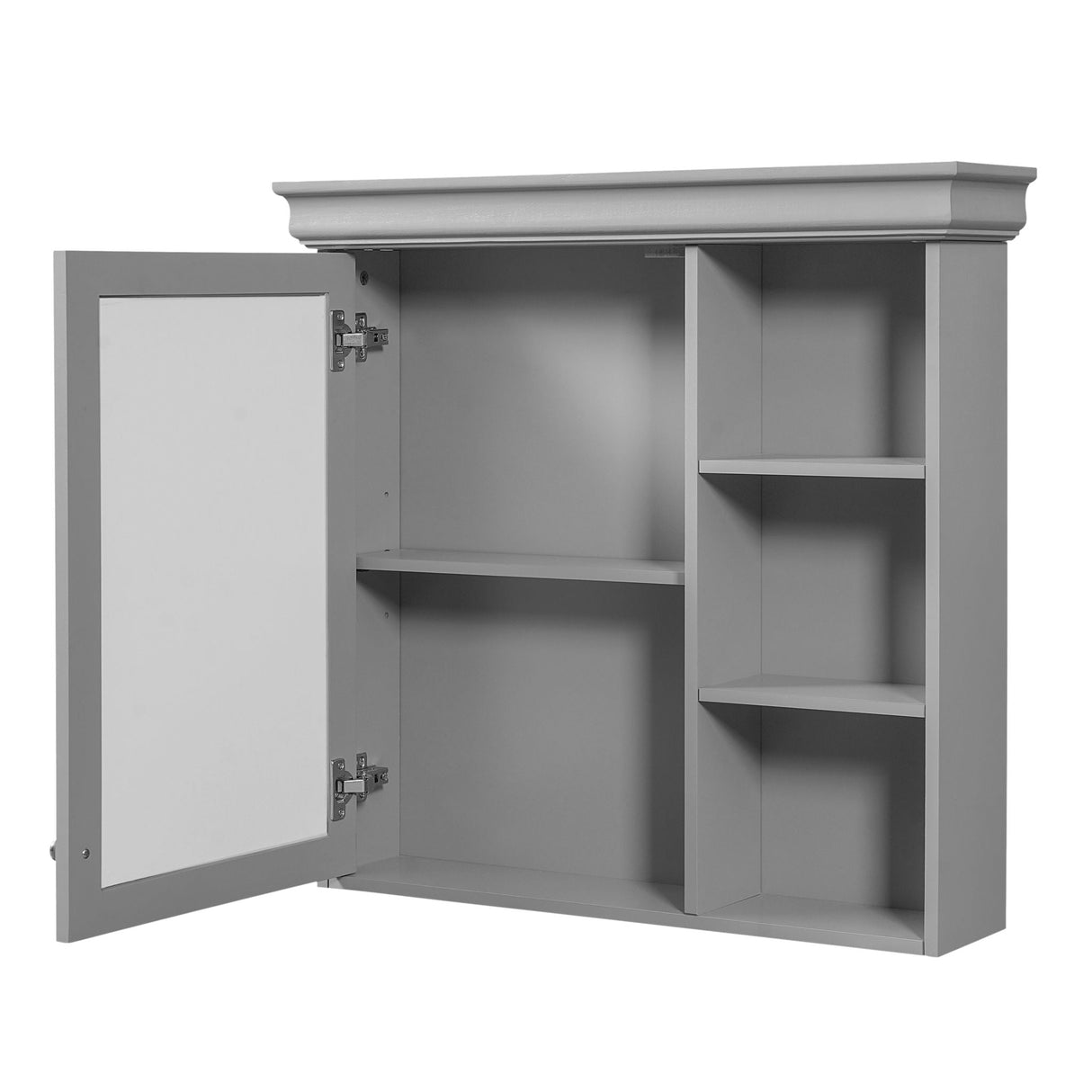 Wall Mounted Bathroom Medicine Cabinet with Mirror and Adjustable Storage