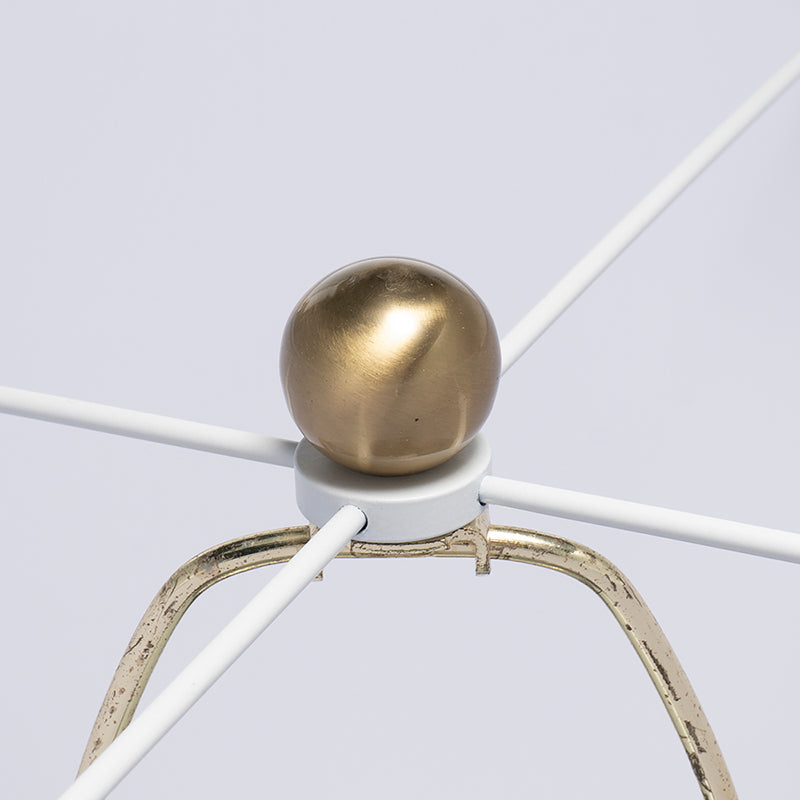 D15x26.7' White and Gold Alabaster Slab Table Lamp