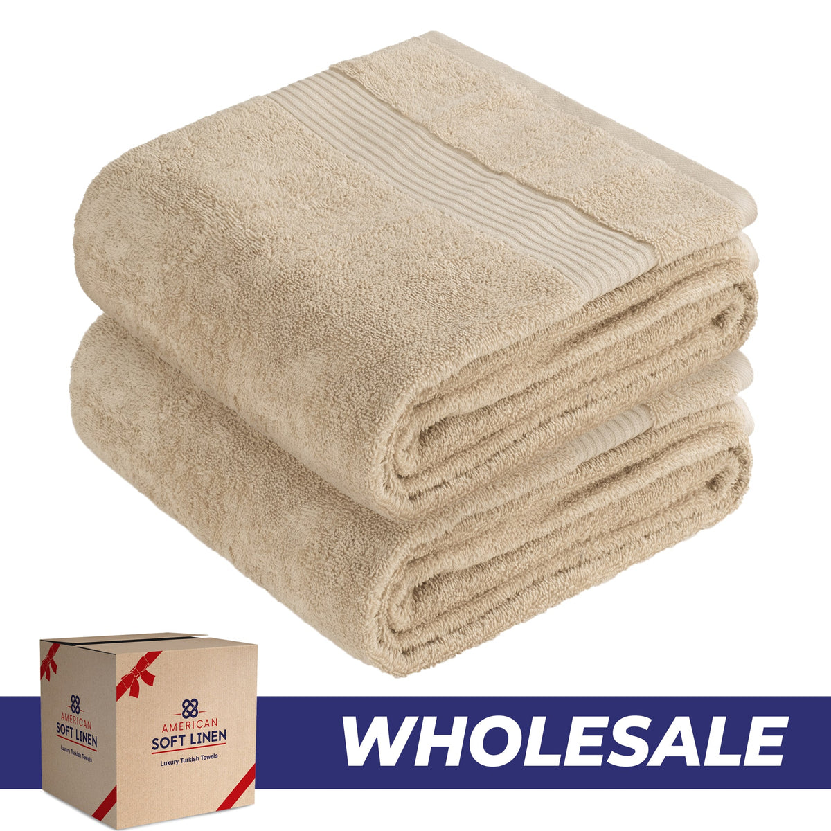 American Soft Linen Bekos 35x70 Inch Jumbo Bath Sheet Set of 2, Wholesale 100% Cotton Turkish Towel Set