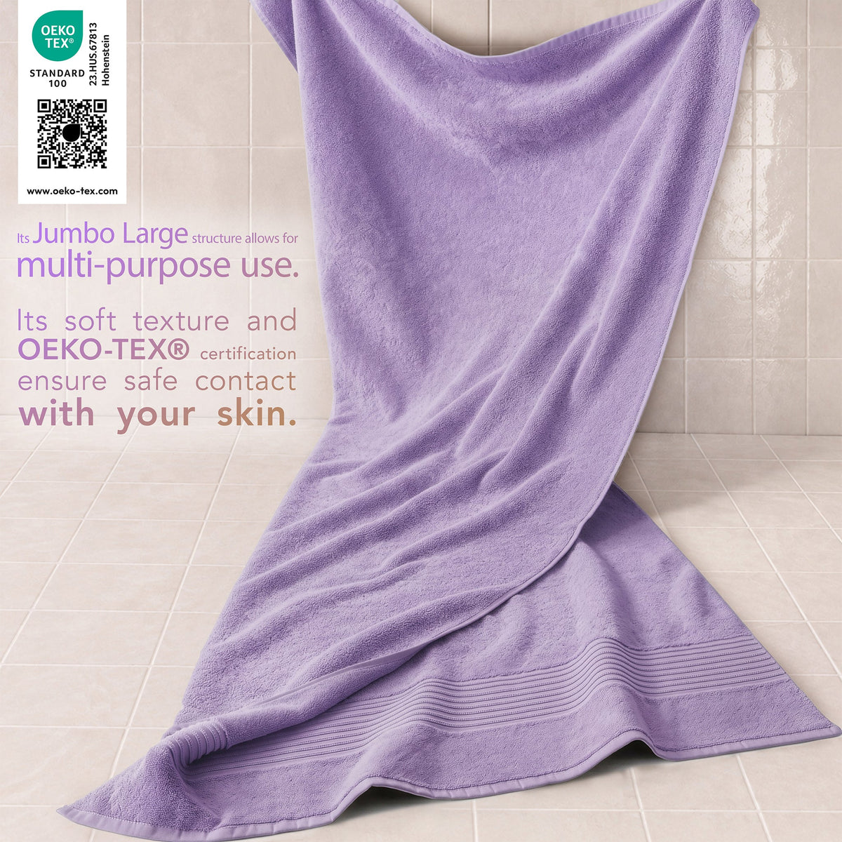 American Soft Linen Bekos 35x70 Inch Jumbo Bath Sheet Set of 2 – Extra Large 100% Cotton Turkish Bath Towels