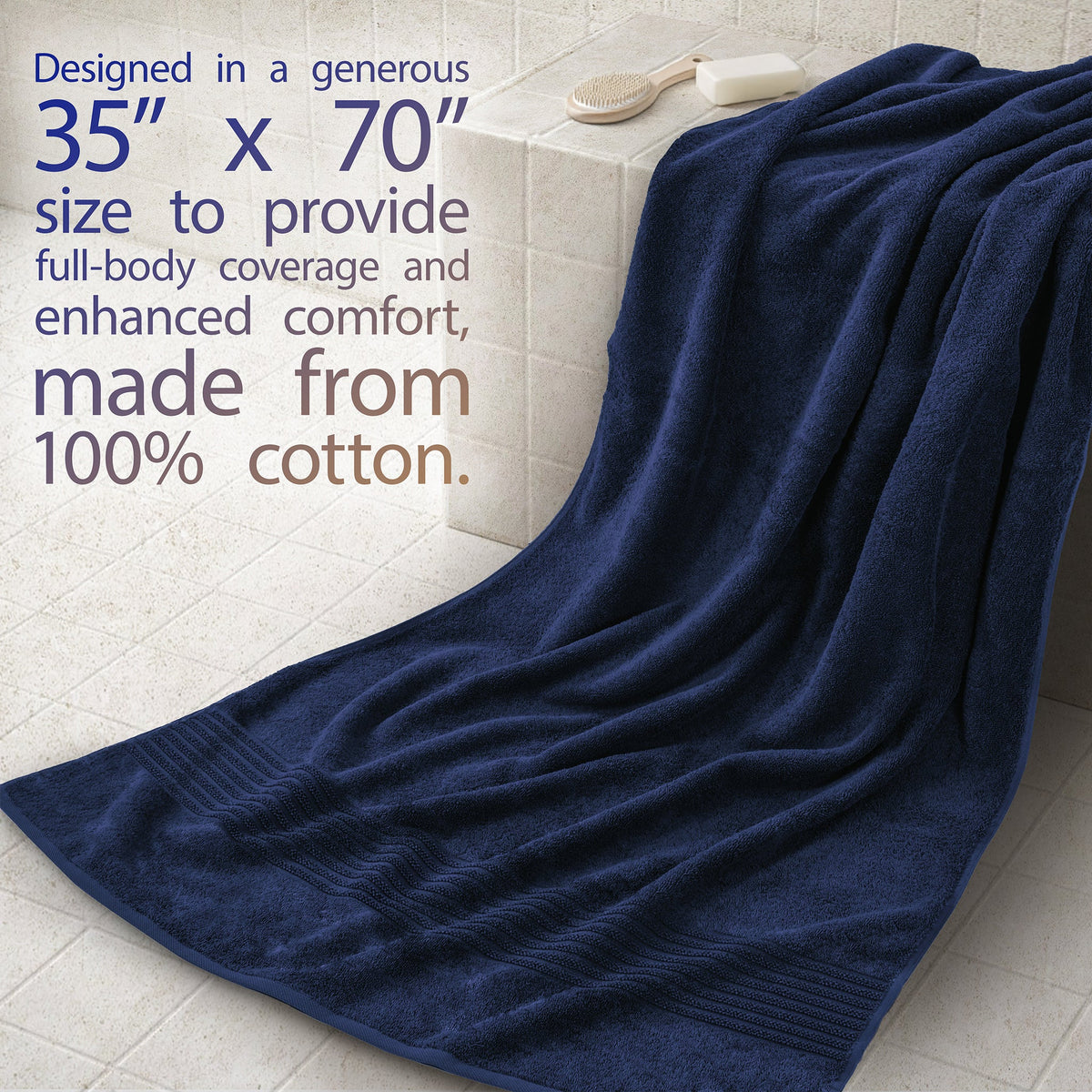 American Soft Linen Bekos 35x70 Inch Jumbo Bath Sheet Set of 2, Wholesale 100% Cotton Turkish Towel Set