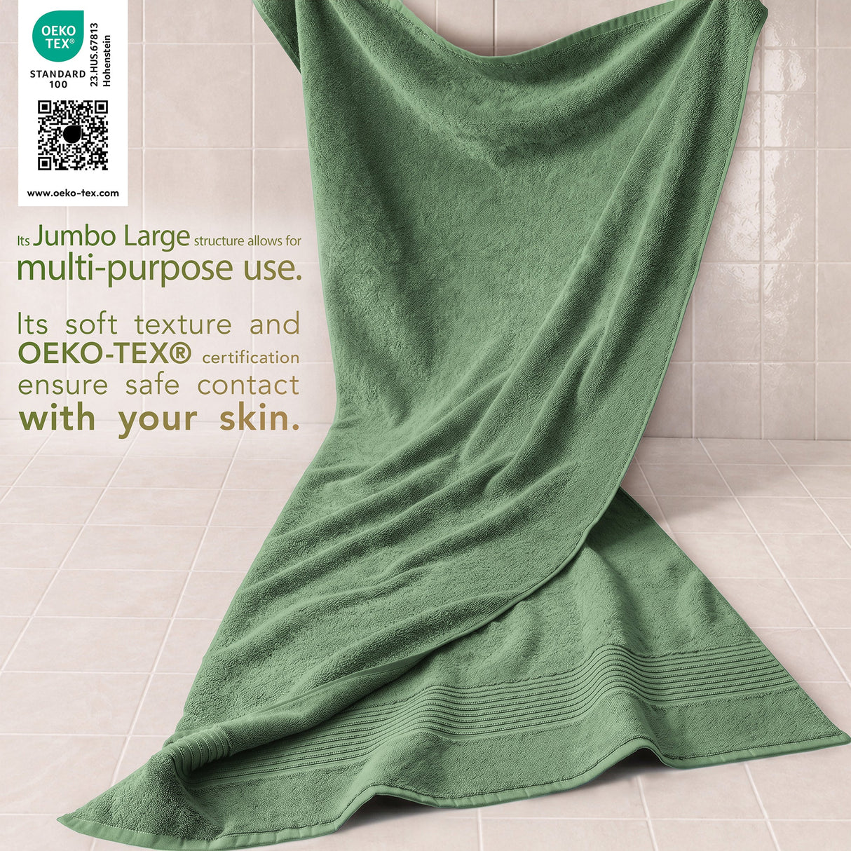 American Soft Linen Bekos 35x70 Inch Jumbo Bath Sheet Set of 2 – Extra Large 100% Cotton Turkish Bath Towels