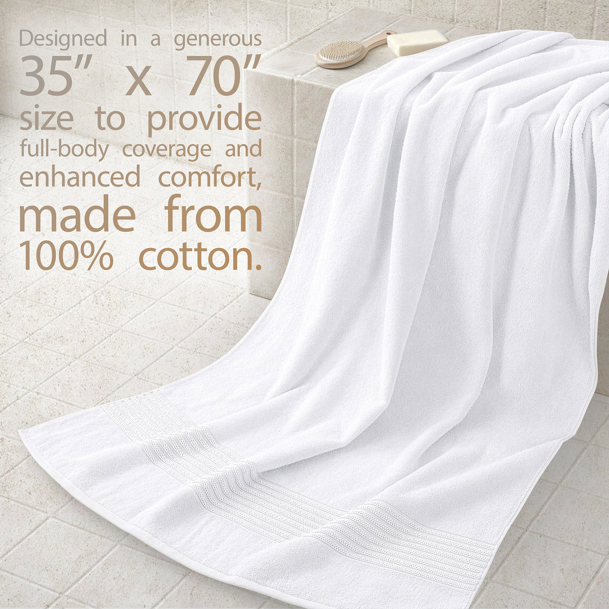 American Soft Linen Bekos 35x70 Inch Jumbo Bath Sheet Set of 2, Wholesale 100% Cotton Turkish Towel Set