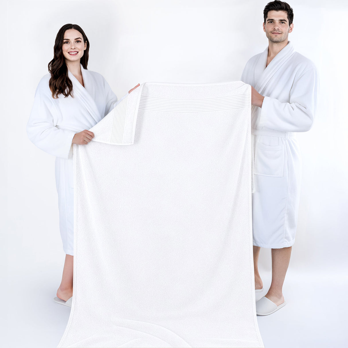 American Soft Linen Bekos 35x70 Inch Jumbo Bath Sheet Set of 2 – Extra Large 100% Cotton Turkish Bath Towels
