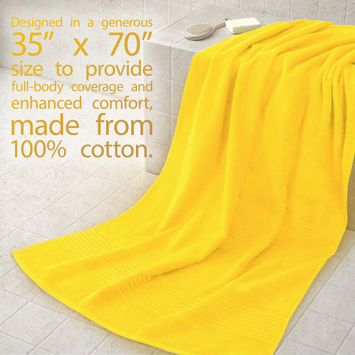 American Soft Linen Bekos 35x70 Inch Jumbo Bath Sheet Set of 2 – Extra Large 100% Cotton Turkish Bath Towels