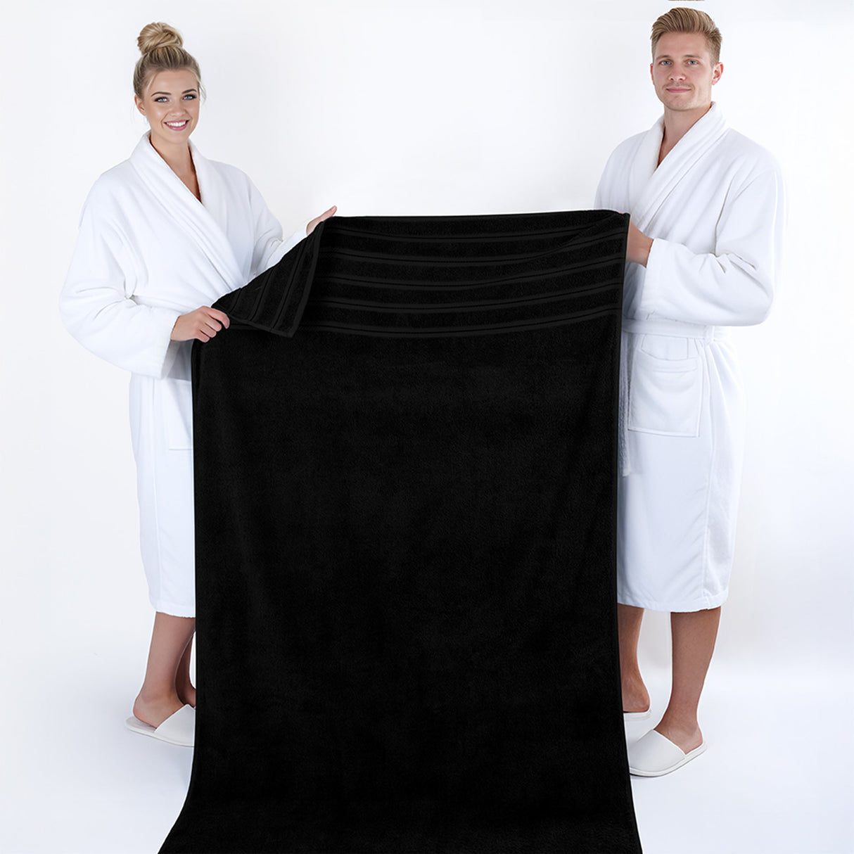 American Soft Linen 35x70 Inch Jumbo Bath Sheet Set of 2 – Extra Large 100% Cotton Turkish Bath Towels
