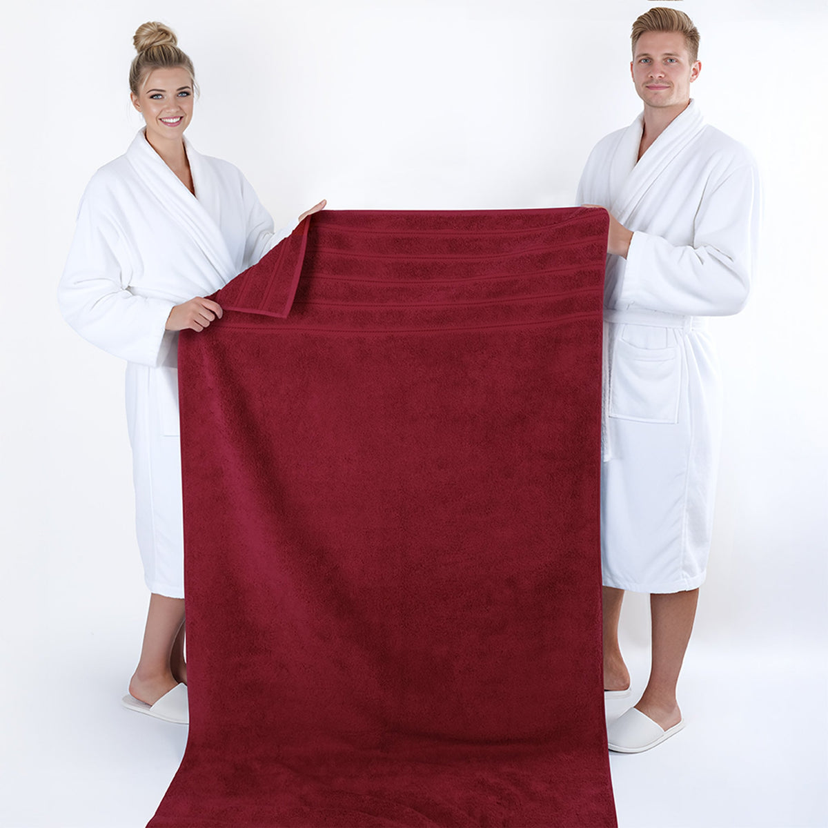 American Soft Linen 35x70 Inch Jumbo Bath Sheet Set of 2 – Extra Large 100% Cotton Turkish Bath Towels
