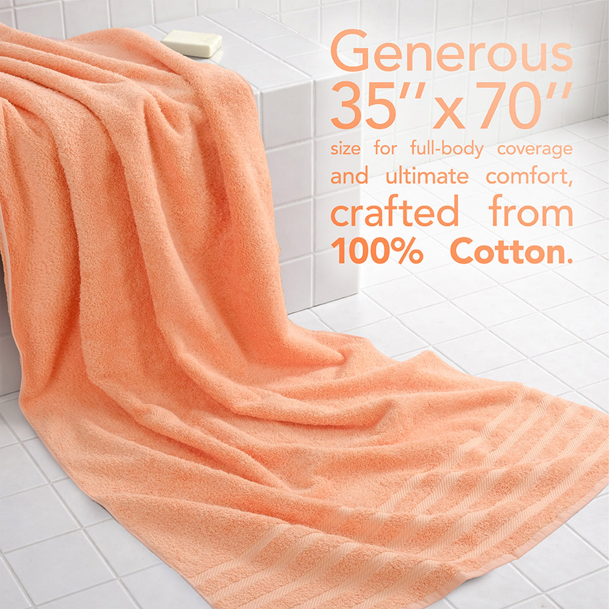 American Soft Linen 35x70 Inch Jumbo Bath Sheet Set of 2 – Extra Large 100% Cotton Turkish Bath Towels