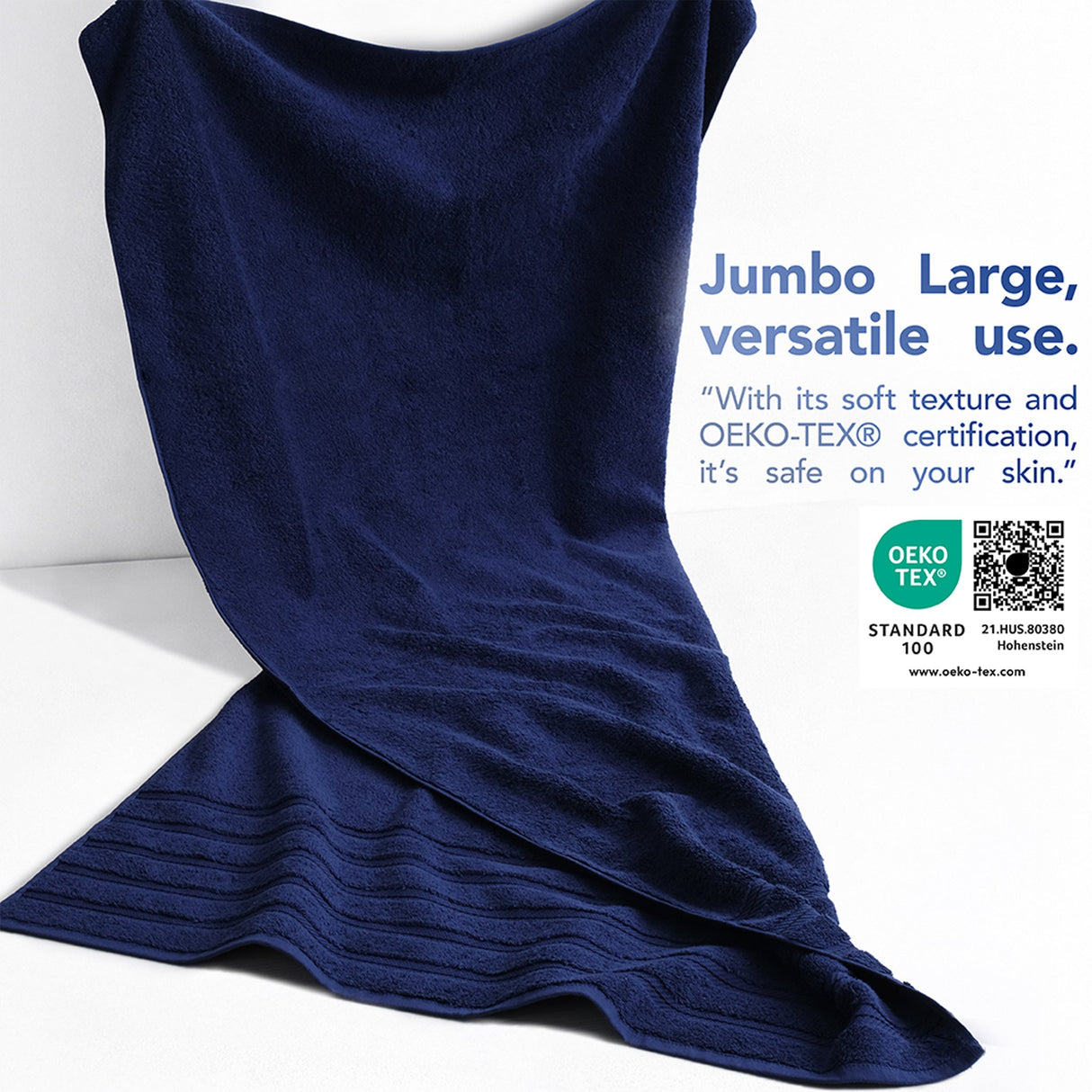 American Soft Linen 35x70 Inch Jumbo Bath Sheet Set of 2 – Extra Large 100% Cotton Turkish Bath Towels