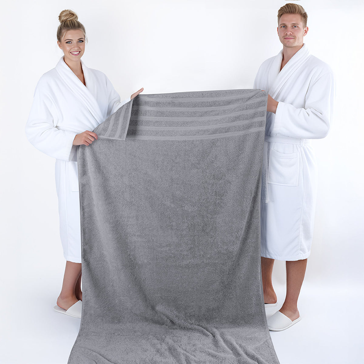 American Soft Linen 35x70 Inch Jumbo Bath Sheet Set of 2 – Extra Large 100% Cotton Turkish Bath Towels
