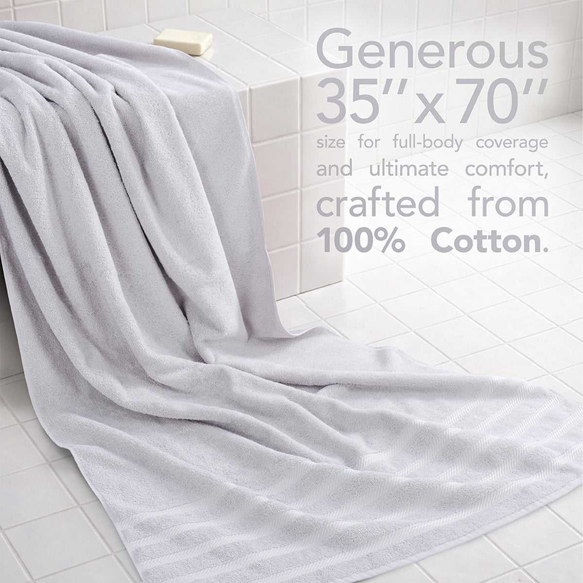 American Soft Linen 35x70 Inch Jumbo Bath Sheet Set of 2 – Extra Large 100% Cotton Turkish Bath Towels