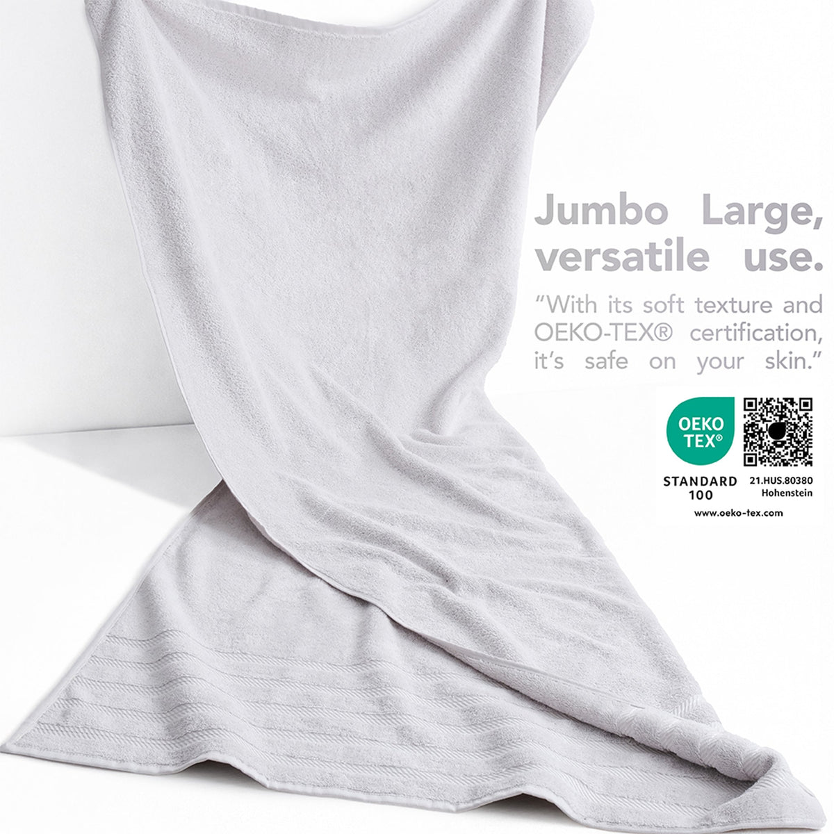 American Soft Linen 35x70 Inch Jumbo Bath Sheet Set of 2 – Extra Large 100% Cotton Turkish Bath Towels