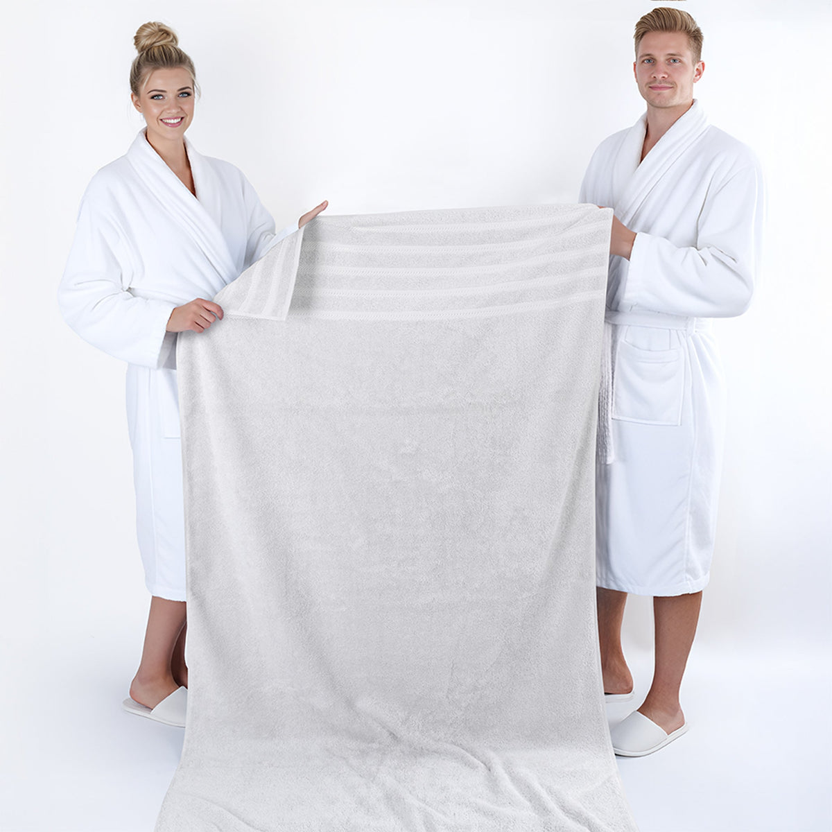 American Soft Linen 35x70 Inch Jumbo Bath Sheet Set of 2 – Extra Large 100% Cotton Turkish Bath Towels