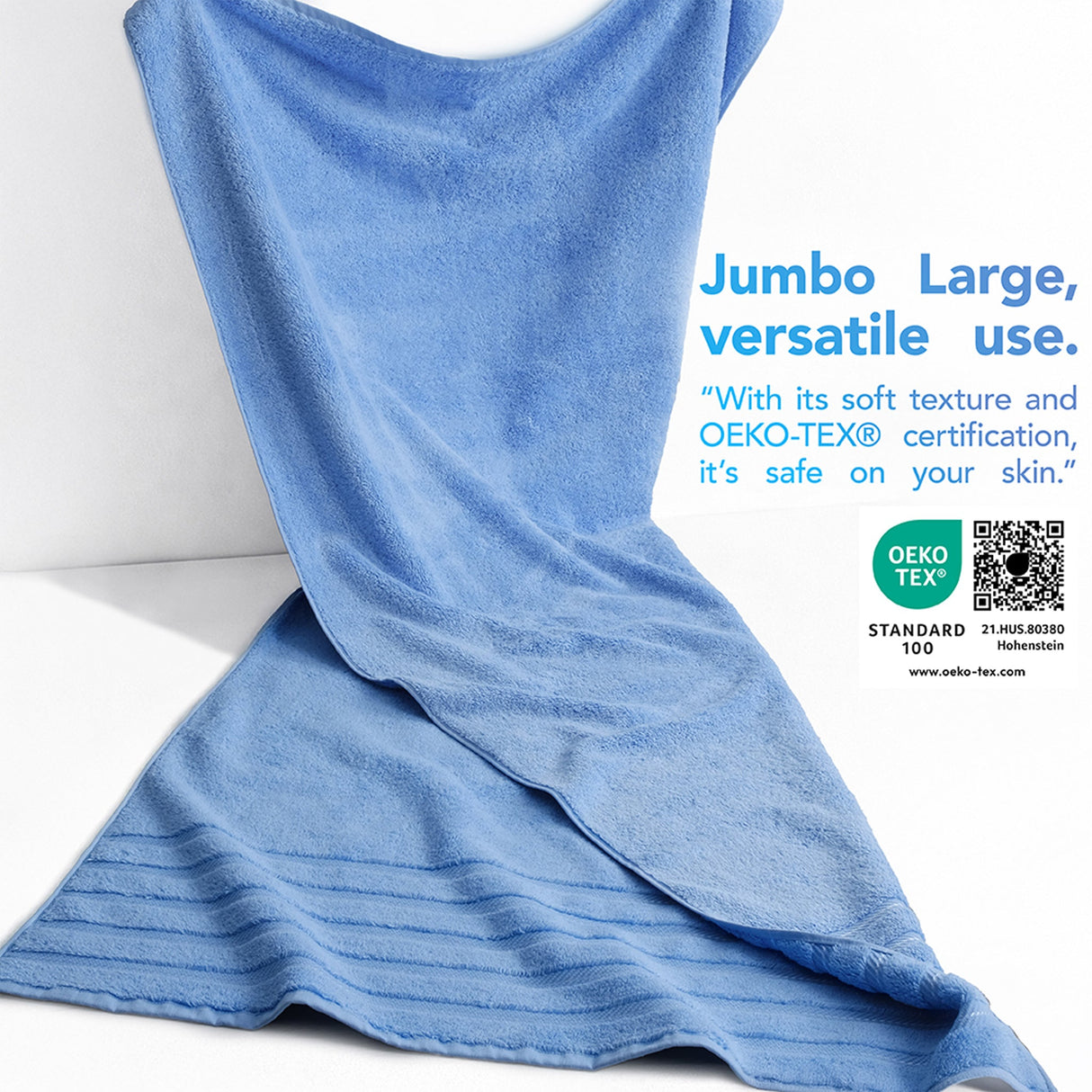 American Soft Linen 35x70 Inch Jumbo Bath Sheet Set of 2 – Extra Large 100% Cotton Turkish Bath Towels