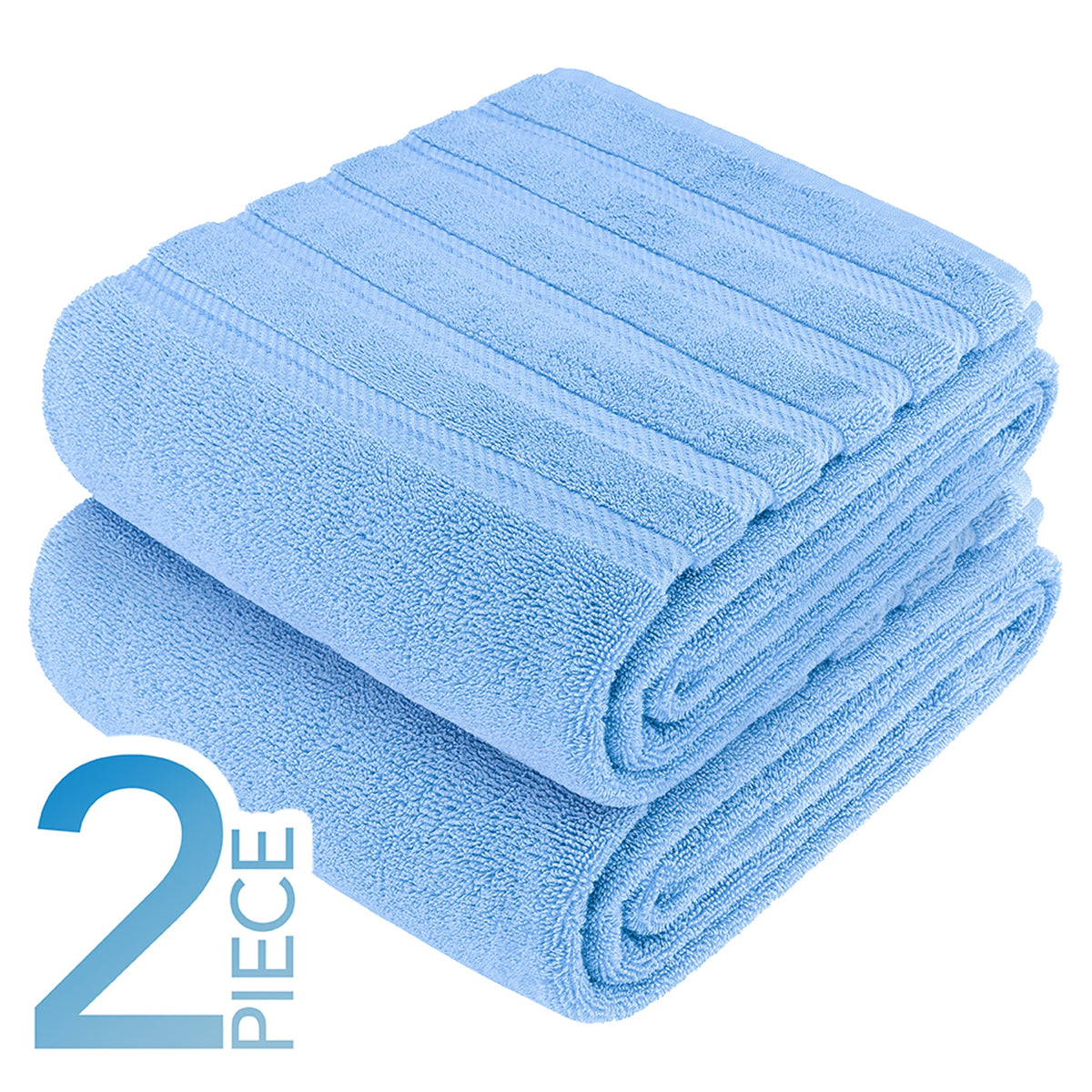 American Soft Linen 35x70 Inch Jumbo Bath Sheet Set of 2 – Extra Large 100% Cotton Turkish Bath Towels