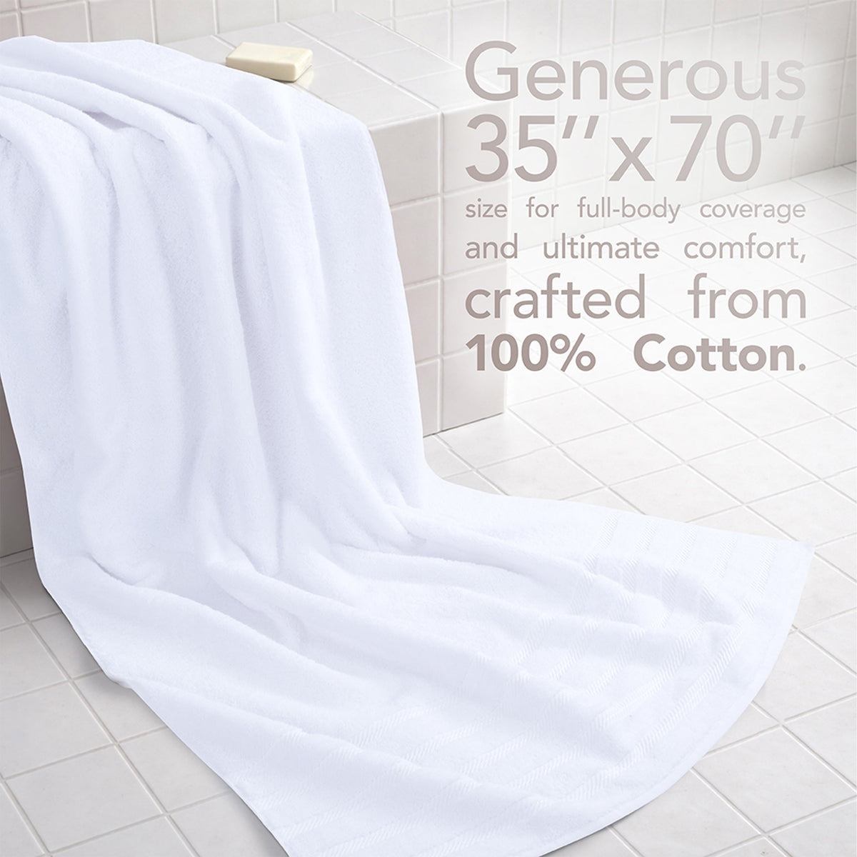 American Soft Linen 35x70 Inch Jumbo Bath Sheet Set of 2 – Extra Large 100% Cotton Turkish Bath Towels