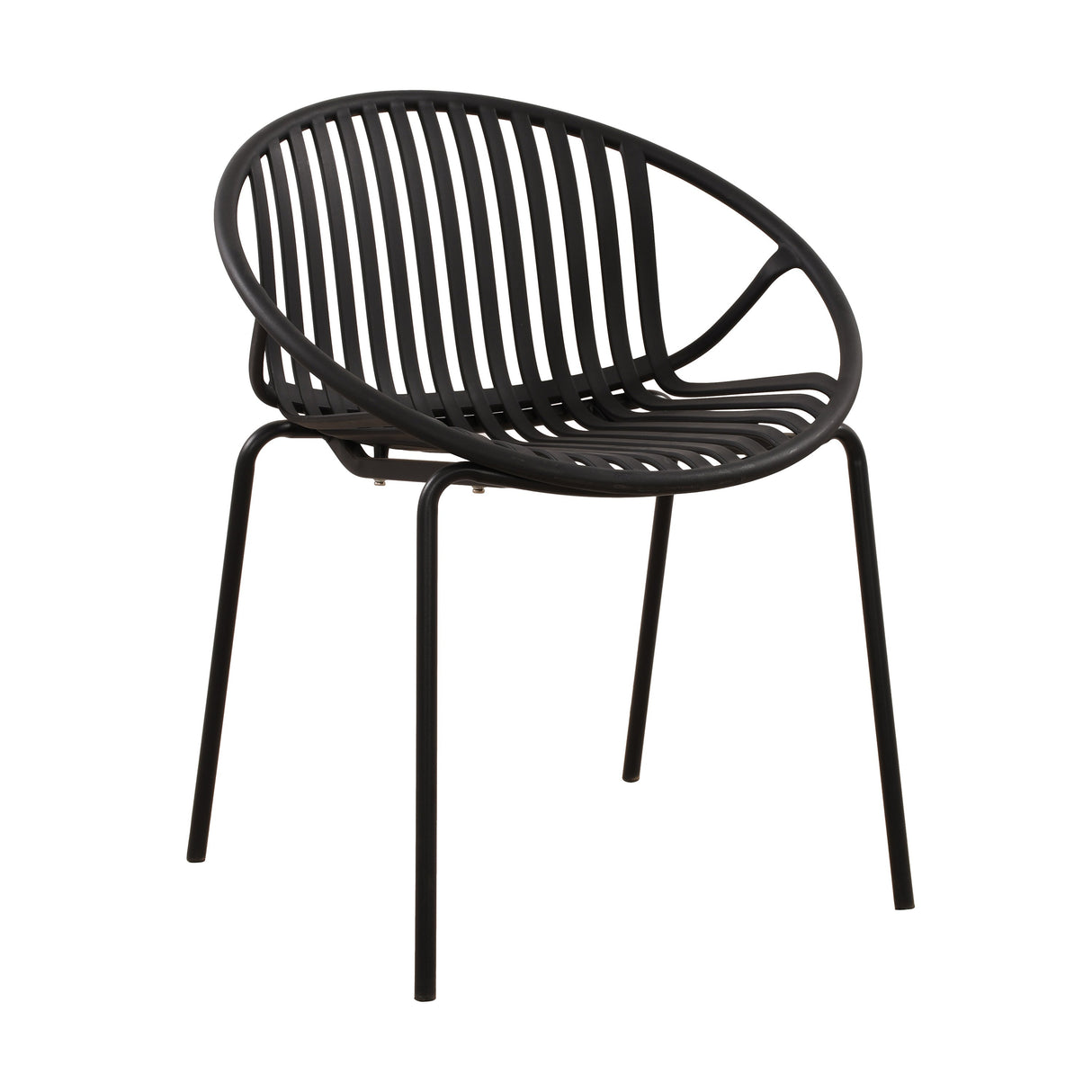 Modern Simple Art Style Patio Dining Chairs with Breathable Design (Set of 2)