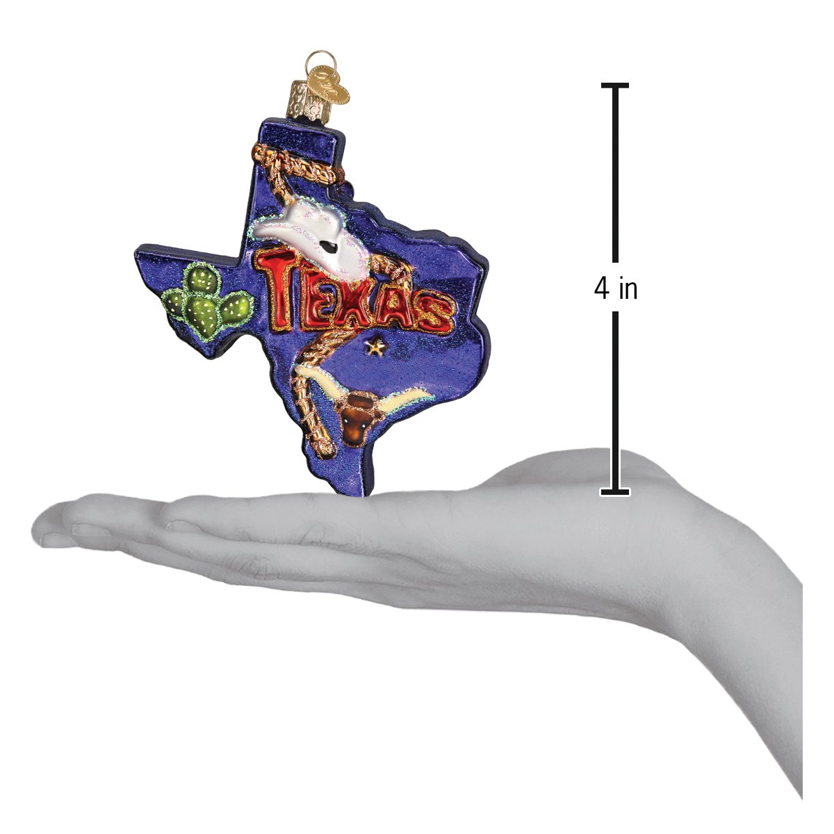 State Of Texas Ornament 4x4 Inch