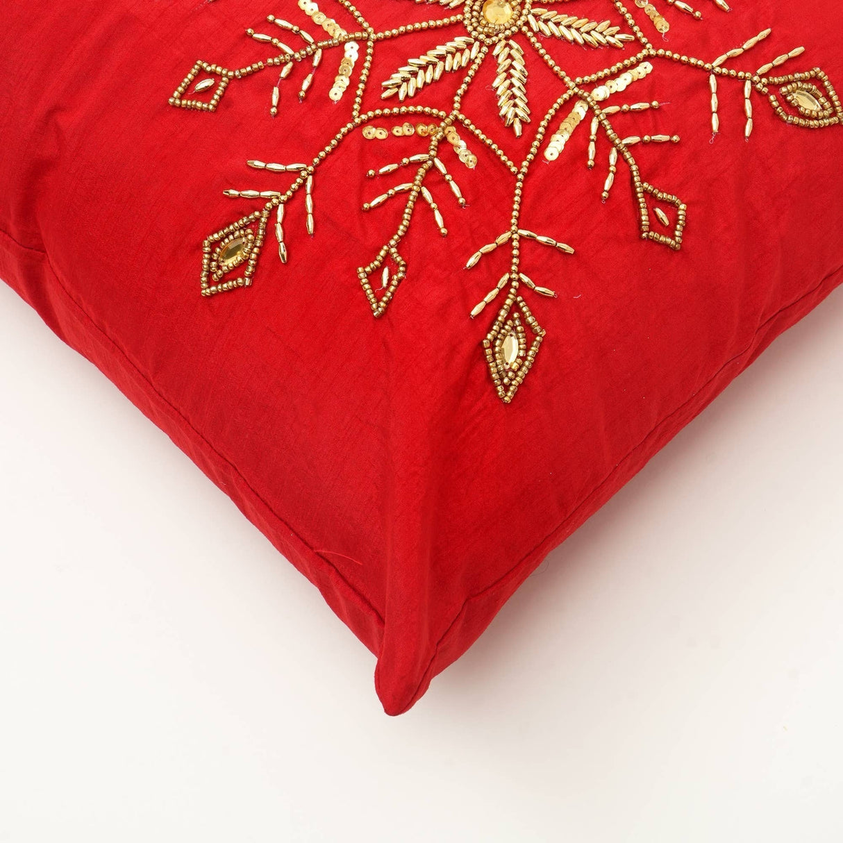 The Embroidered Snowflake Lumbar Pillow