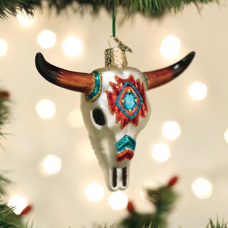 Southwestern-Steer-Skull-Ornament-Christmas-Ornaments