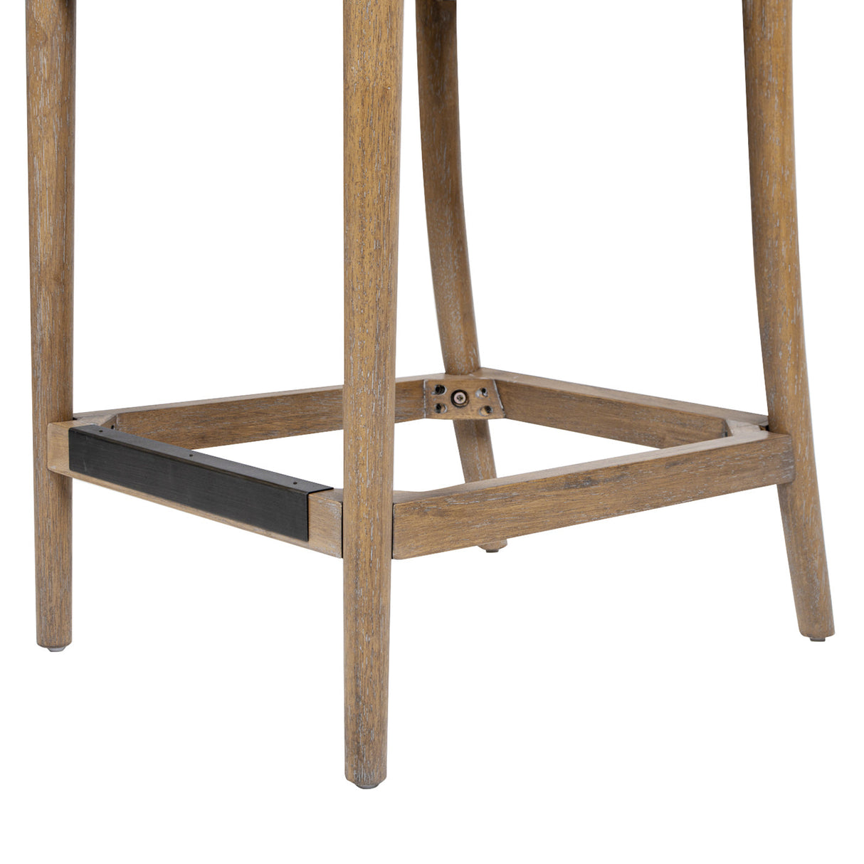 27" Upholstered Counter Stool Set of 2 with Arched Wood Back