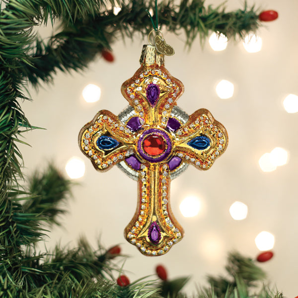 Ornate-Cross-Ornament-Christmas-Ornaments