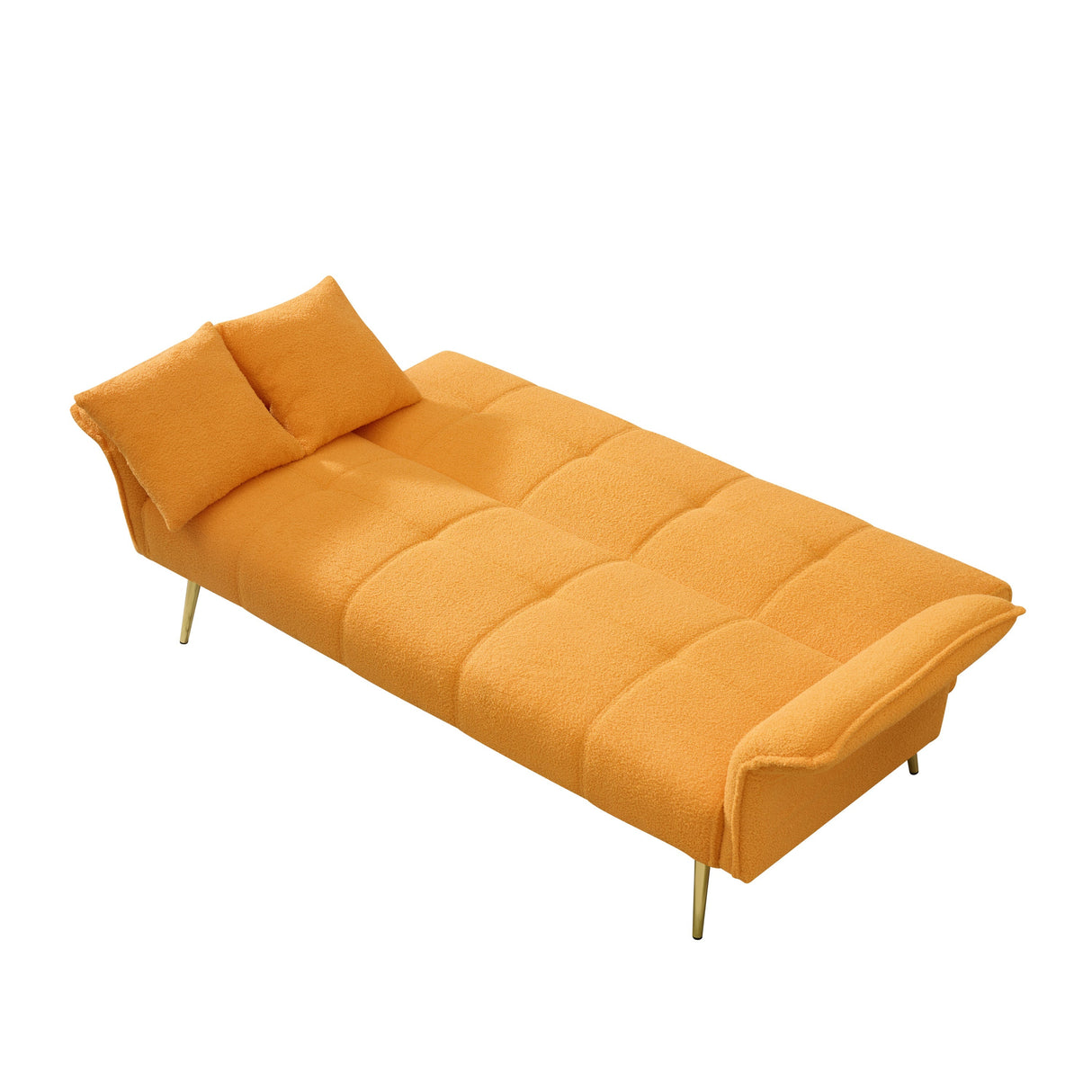 70-Inch Teddy Fleece Sofabed with Adjustable Arms and Backrest